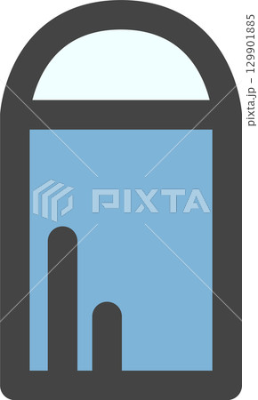 カラー学校道具関連の単品アイコン 消しゴム カラー学校道具関連の単品アイコン 消しゴム 129901885