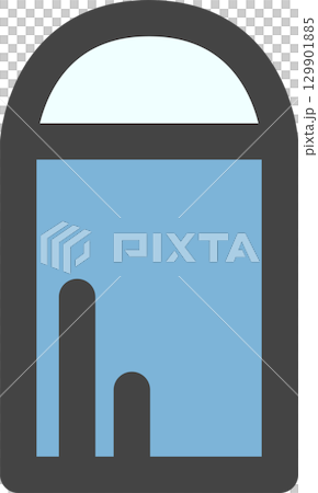カラー学校道具関連の単品アイコン 消しゴム カラー学校道具関連の単品アイコン 消しゴム 129901885