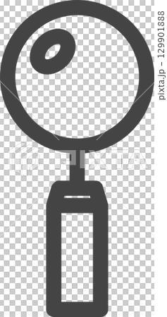 線條畫學校工具相關單一圖示：放大鏡 129901888