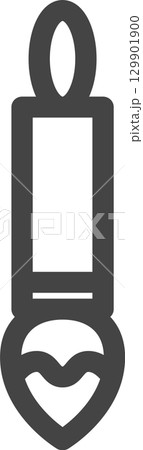 線画学校道具関連の単品アイコン 筆 線画学校道具関連の単品アイコン 筆 129901900