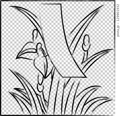 方形手寫花紮：鳶尾花、鳶尾花、五月、紅短、鳶尾花和紅短 129901932