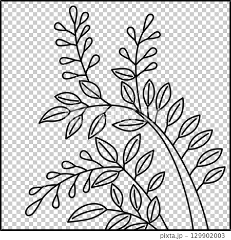 方線描花札－七月、萩、七月、萩渣 129902003