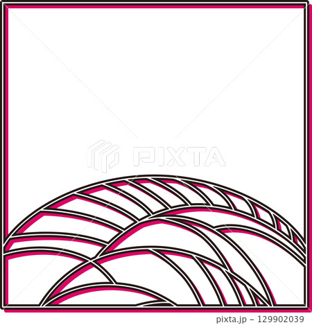 カラーシャドウ正方形花札　葉月　芒　8月　芒のカス 129902039