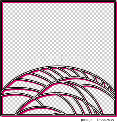 カラーシャドウ正方形花札　葉月　芒　8月　芒のカス 129902039
