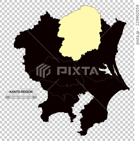 日本地図 関東地方 栃木県 県境有り 03 129902059