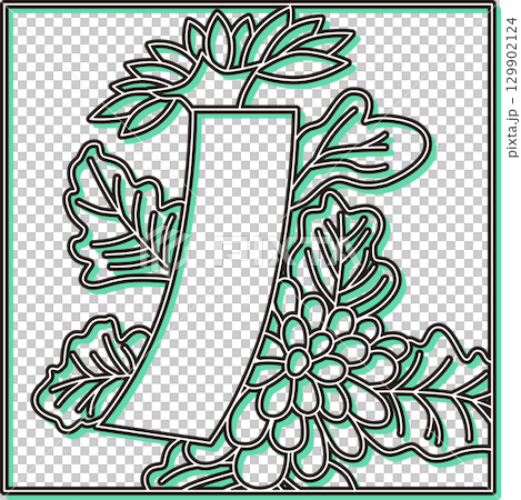 彩色陰影方形花札卡 - 長月、菊花、藍色和棕褐色 - 九月、菊花和藍色和棕褐色 129902124