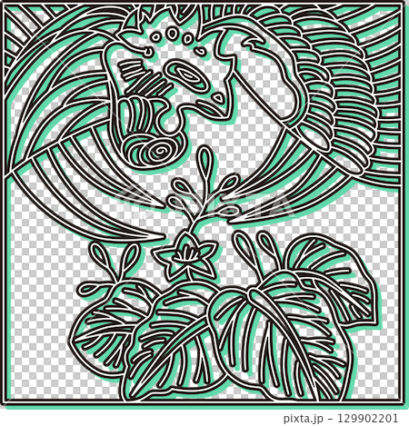 彩色影子方形花札 - 十二月 - 桐木與鳳凰 - 十二月 - 桐木與鳳凰 彩色影子方形花札 - 十二月 - 桐木與鳳凰 - 十二月 - 桐木與鳳凰 129902201