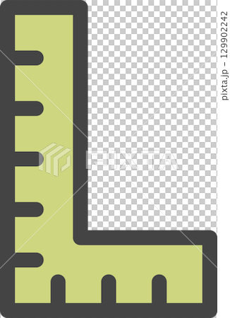 Single icon for color tools: L-shaped ruler 129902242