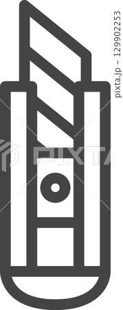 線画工具類関連の単品アイコン カッター 線画工具類関連の単品アイコン カッター 129902253