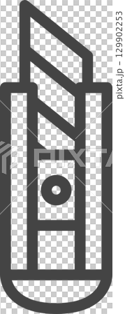 線画工具類関連の単品アイコン カッター 線画工具類関連の単品アイコン カッター 129902253