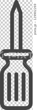 Single icon related to line drawing tools: screwdriver 129902269