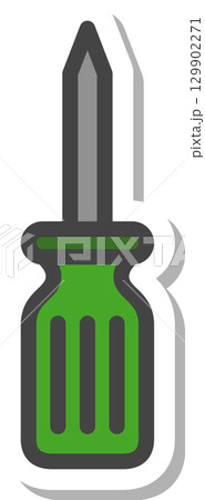 ステッカー工具類関連の単品アイコン　ドライバー 129902271