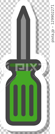 Sticker tool related single icon screwdriver 129902271