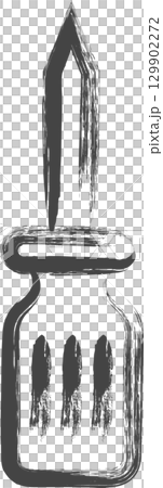 筆書き工具類関連の単品アイコン　ドライバー 129902272