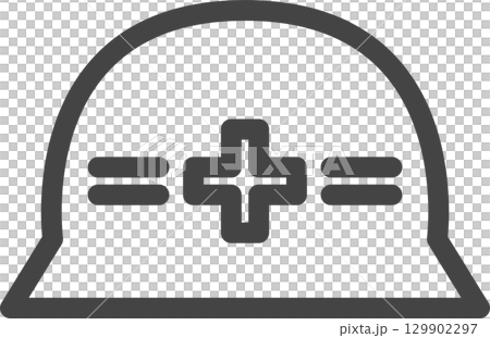 線條繪製工具相關單一圖示：頭盔 129902297