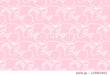 ペガサスのパターン　ピンク 129902601