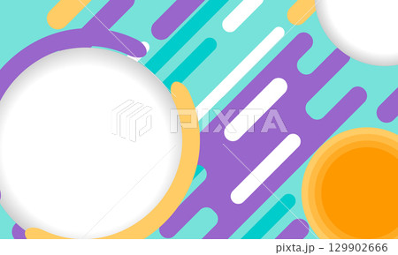 green blue with geometrics papercut circles funny style abstract background 129902666