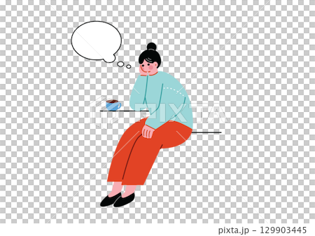 thinking woman 129903445