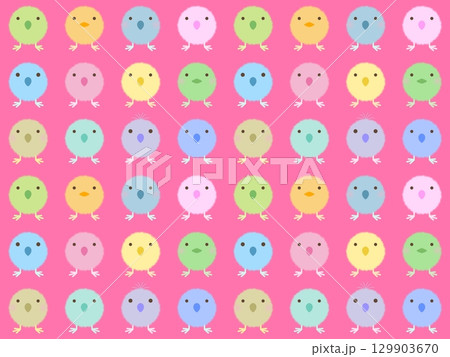 ヒヨコのシームレスパターン A-3' ヒヨコのシームレスパターン A-3' 129903670