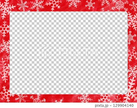 雪花框架紅色 雪花框架紅色 129904140