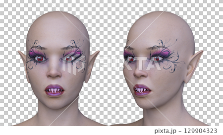 女性エイリアンの顔 129904323