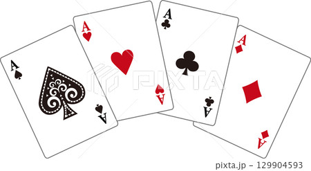 並んだトランプ 並んだトランプ 129904593