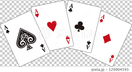 並んだトランプ 並んだトランプ 129904593