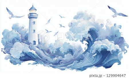 無人 灯台 燈台 129904647