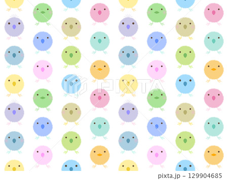 ヒヨコのシームレスパターン　B-1' 129904685