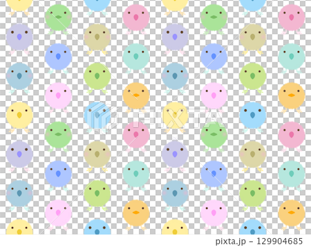ヒヨコのシームレスパターン　B-1' 129904685