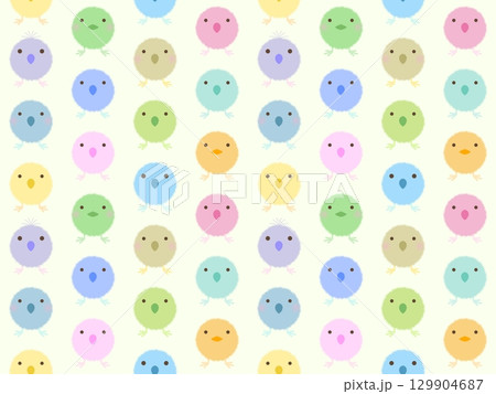 ヒヨコのシームレスパターン　B-2' 129904687