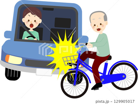 自動車と自転車の衝突事故 129905017