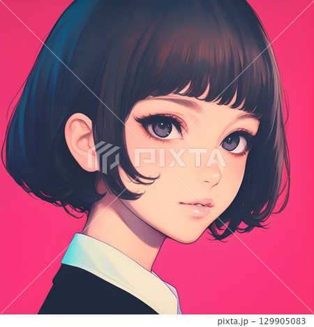 横を向く女性 129905083