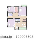 Furnished apartment. Plan 129905308