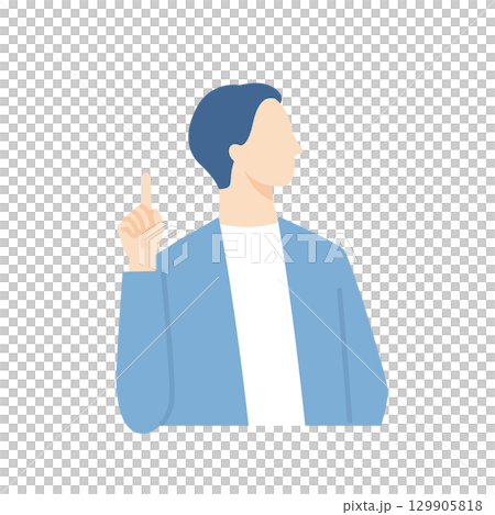 Business person pointing, man in office casual clothes Business person pointing, man in office casual clothes 129905818