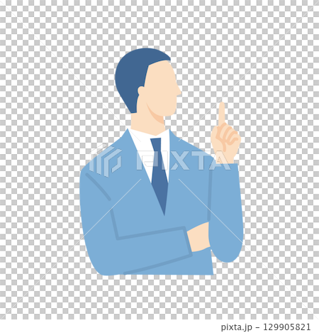 Business person pointing, male manager Business person pointing, male manager 129905821
