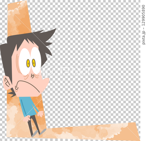 Surprised man Ver1 copy space no outline Surprised man Ver1 copy space no outline 129905890