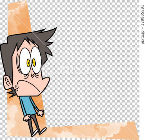 Surprised man Ver1 Copy space Surprised man Ver1 Copy space 129905891