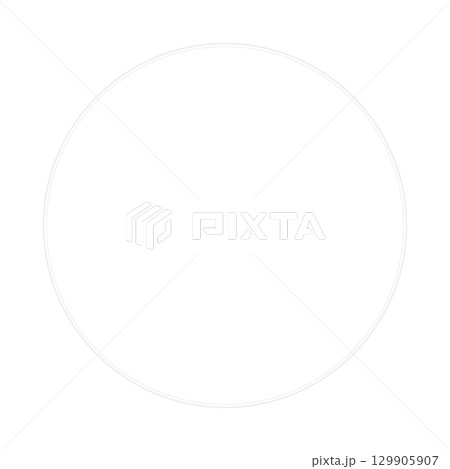 おしゃれで可愛いシンプルなライトグレーの円フレーム 129905907
