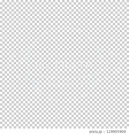 おしゃれで可愛いシンプルなライトグレーの惑星フレームイラスト 129905909