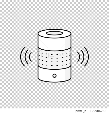 スマートスピーカーのイラスト 129906288