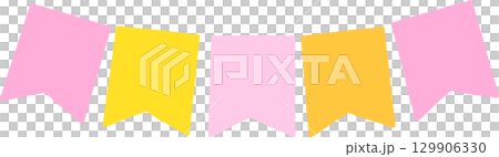 Colorful Bunting Banner Decoration Graphic 129906330