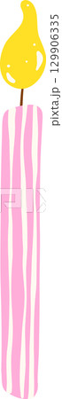 Striped Pink Burning Candle Striped Pink Burning Candle 129906335