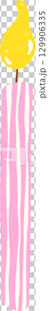 Striped Pink Burning Candle Striped Pink Burning Candle 129906335