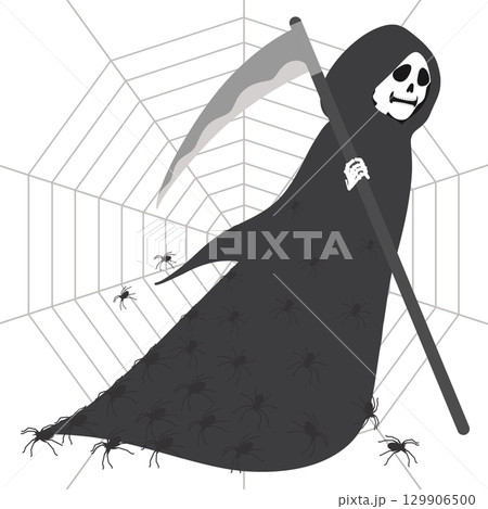 ハロウィン_死神と蜘蛛 129906500