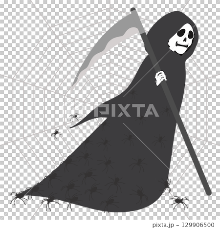 ハロウィン_死神と蜘蛛 129906500