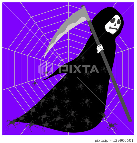 ハロウィン_死神と蜘蛛 129906501