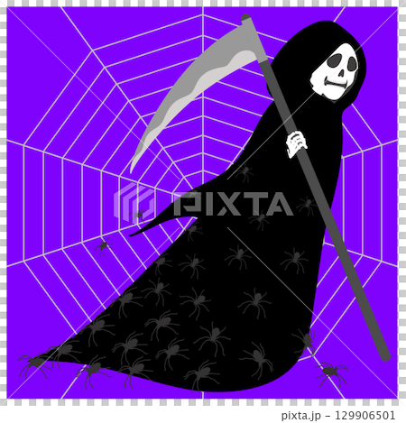 ハロウィン_死神と蜘蛛 129906501