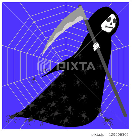 ハロウィン_死神と蜘蛛 129906503