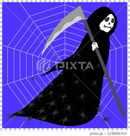 ハロウィン_死神と蜘蛛 129906503